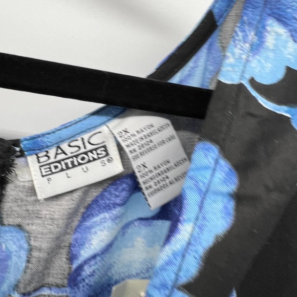 Vintage Basic Editions Large Blue Floral Tulip Short Romper NWT Old Stock 2XL - Picture 6 of 10